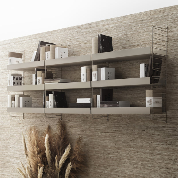 String Vysoká kovová police Metal Shelf High 58 x 30, Beige - DESIGNSPOT