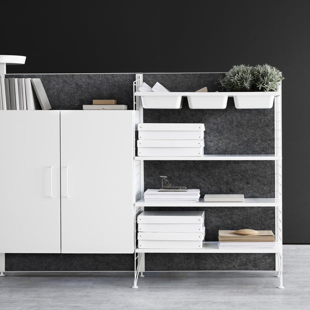 String Police s přihrádkami Bowl Shelf 78 x 30, White - DESIGNSPOT